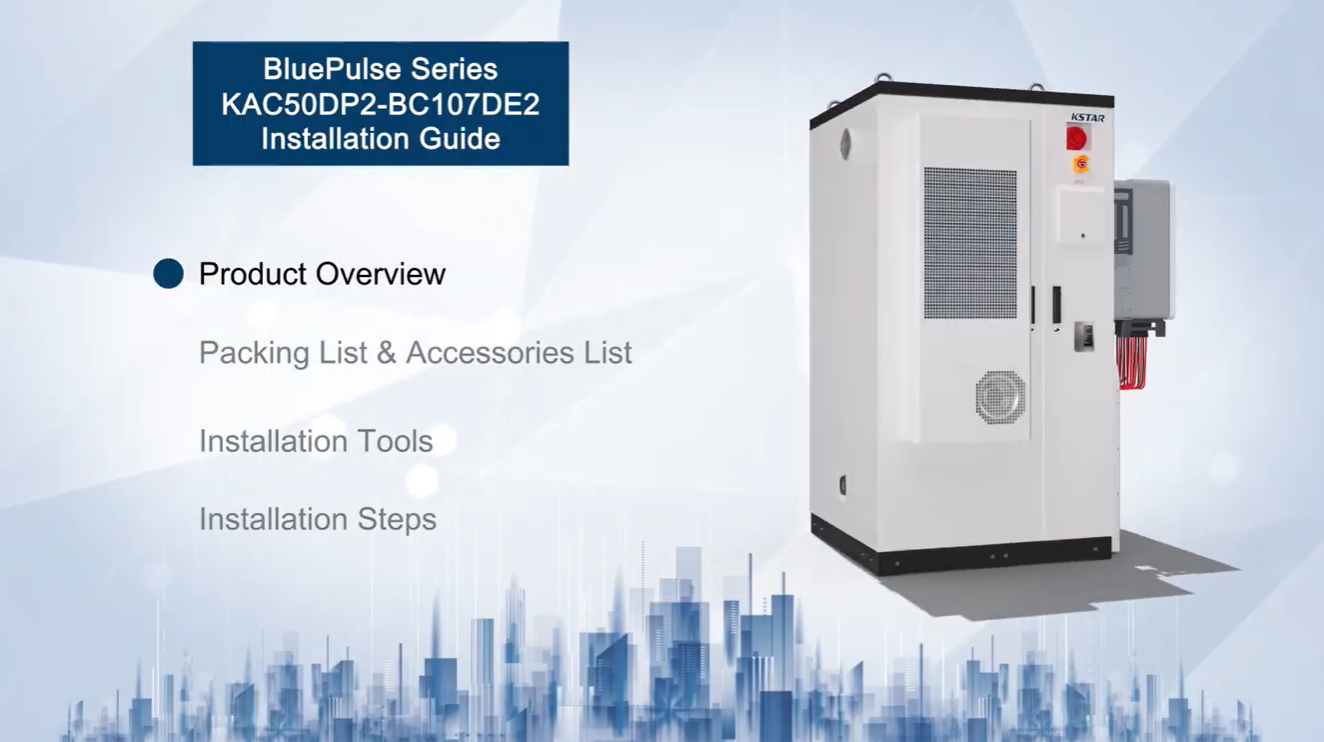 BluePulse Sistema de baterias com resfriamento a ar de 20-50 kW / BC70-107 kWh