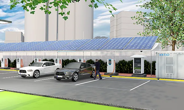 KSTAR fornece energia fotovoltaica e armazenamento de energia Sistema em Estação de Carregamento de Veículos Elétricos